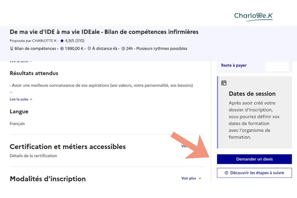 demander un devis Charlotte K