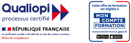 Qualiopi Mon Compte Formation (CPF) Logos Qualiopi et CPF