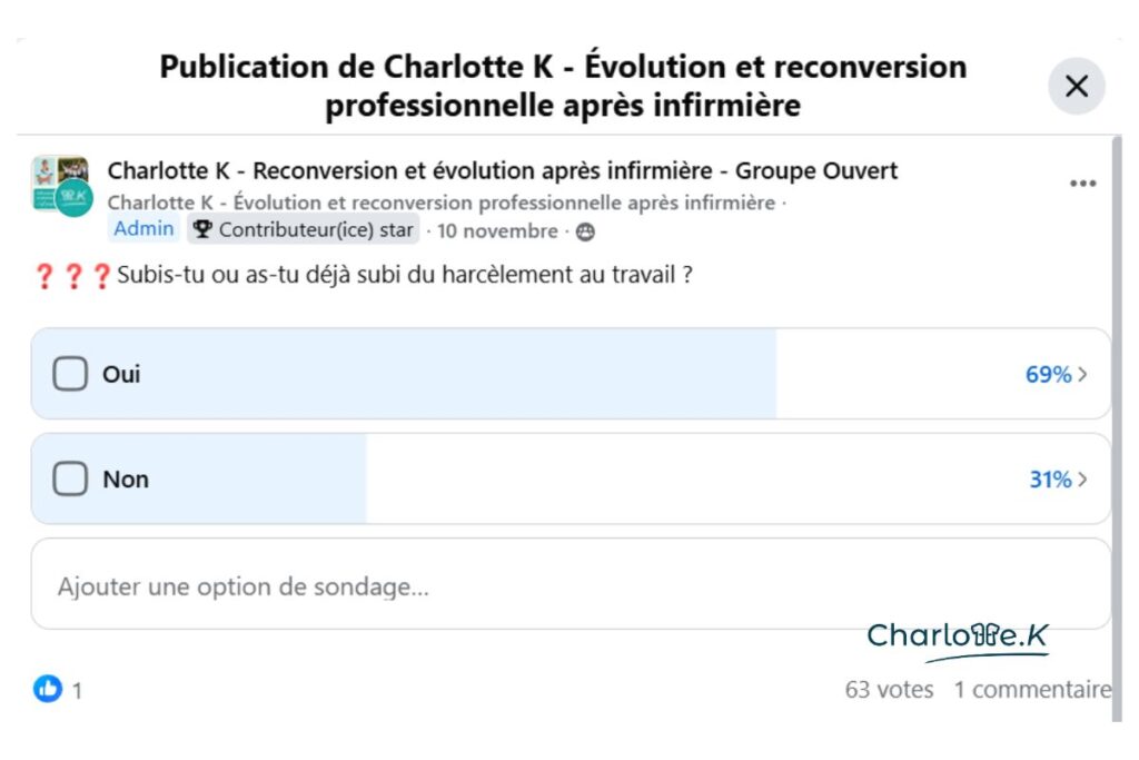 QVT infirmière harcèlement